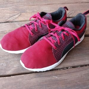 PUMA 188150-04 CARSON RUNNER MAROON BURGUNDY GARNET RED SHOES SIZE men's 12. 164